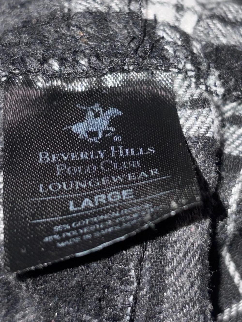 Beverly Hills Polo Club Black & White Plaid Jogger Pants